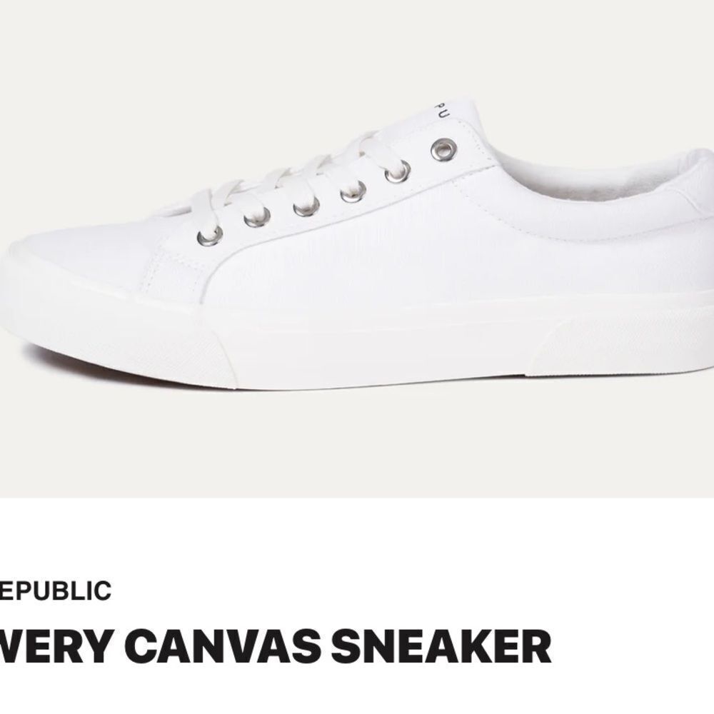 NEW‎ REPUBLIC BOWERY CANVAS SNEAKER WHITE SZ 10,13 NWT IN PACKAGING